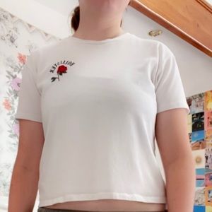 soft white hollister t-shirt